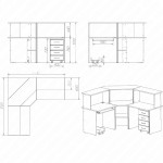 Стол администратора ПМ.01.00 серия "ЭКОНОМ"              