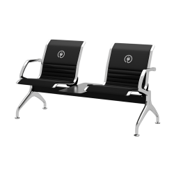Многоместная секция стульев Флайт М 2П РМ (МС1/1 А РМ) с розеточным модулем