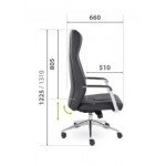 Кресло руководителя EPIK А-112-G L113 (кэмел) хром, натуральная кожа