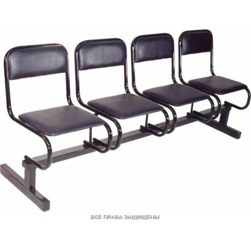 Секция стульев для залов ожидания 4-х местная М112 без подлокотников