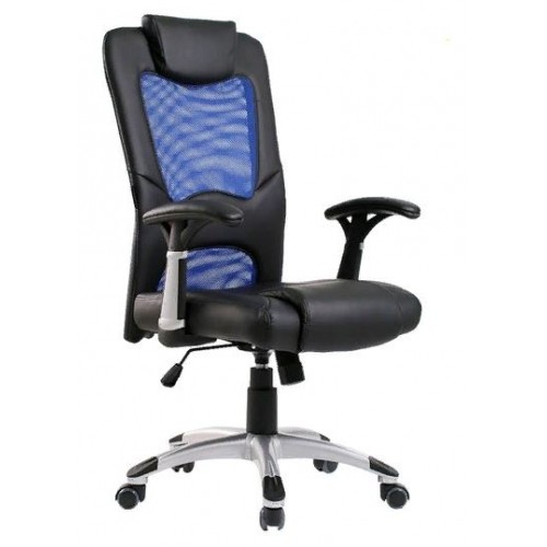 Кресло для персонала G-Vincent комбинированное сетка+кожзам
