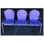 Секция стульев с цельными полипропиленовыми сидениями Н57-03 (бюджетный вариант)