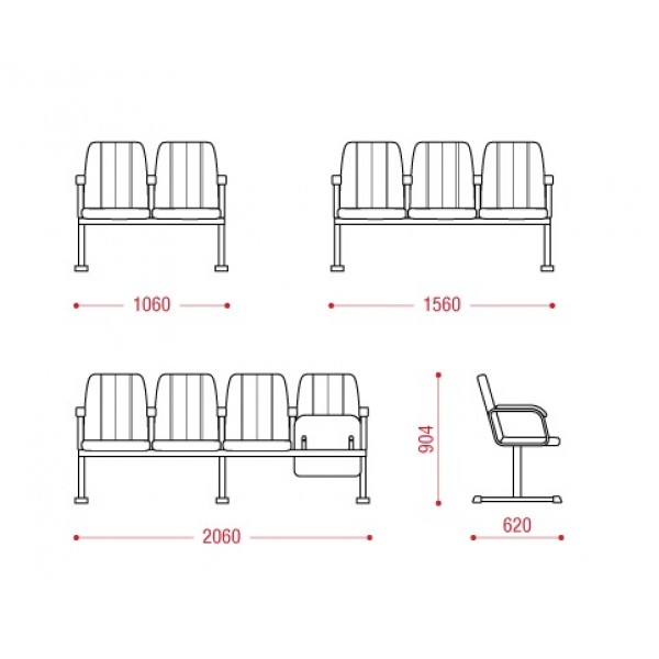 Размеры сидений в актовом зале