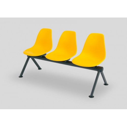 Секция стульев YH-31/2 с литыми пластиковыми сидениями