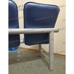 Многоместная мягкая секция стульев Плаза без подлокотников