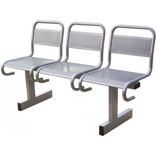Секция стульев 3 х местная металлическая перфорированная