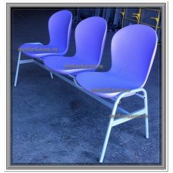 Секция стульев с цельными полипропиленовыми сидениями Н57-03 