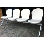 Секция стульев с монолитными пластиковыми сиденьями Н57-02  многоместная