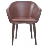Дизайнерский стул Коко W на четырех деревянных ножках