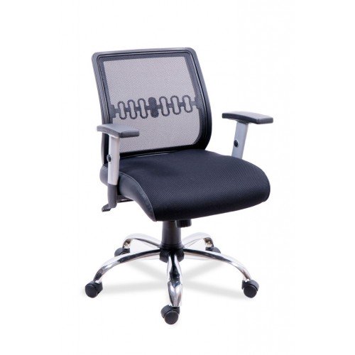 Кресло компьютерное Пента хром с регулируемыми подлокотниками