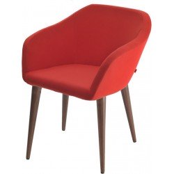 Дизайнерский стул Коко W на четырех деревянных ножках