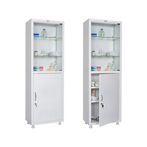 Шкаф медицинский  металлический МД 1670 SG со стеклом