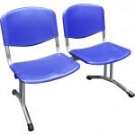 Секция стульев с сидением из пластика М 120-02 двухместная
