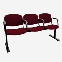 Секция стульев Изо КФ-РС10 трехместная с подлокотниками