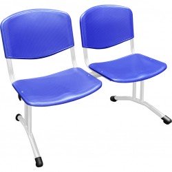 Секция стульев с сидением из пластика М 120-02 двухместная
